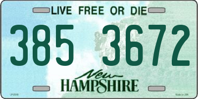 NH license plate 3853672