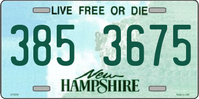 NH license plate 3853675