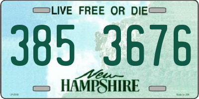 NH license plate 3853676