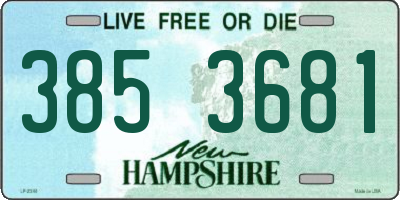 NH license plate 3853681