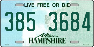 NH license plate 3853684