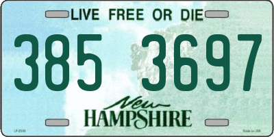 NH license plate 3853697