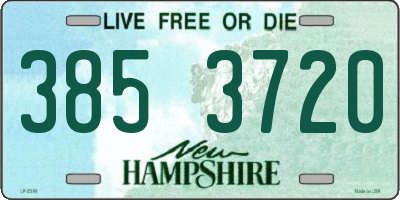 NH license plate 3853720