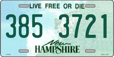 NH license plate 3853721