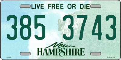 NH license plate 3853743