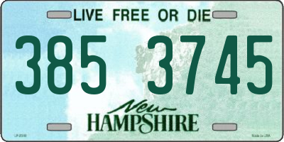 NH license plate 3853745