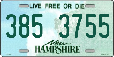 NH license plate 3853755