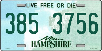 NH license plate 3853756