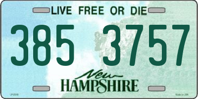 NH license plate 3853757