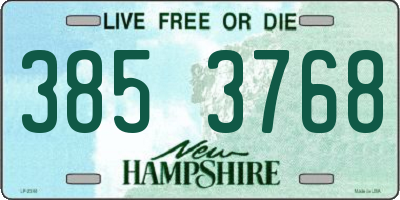 NH license plate 3853768