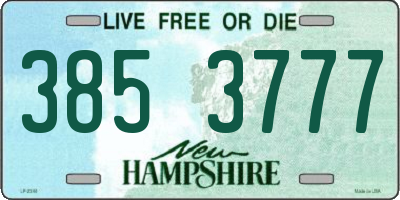 NH license plate 3853777