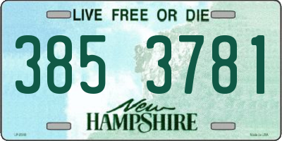 NH license plate 3853781