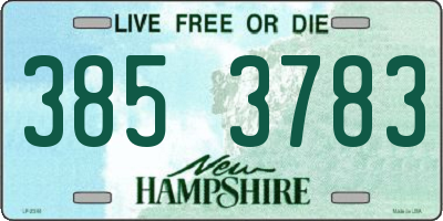 NH license plate 3853783