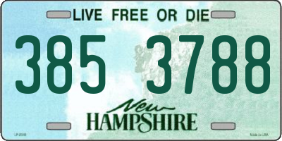 NH license plate 3853788