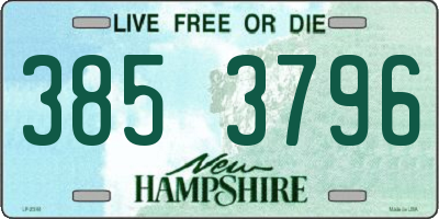 NH license plate 3853796