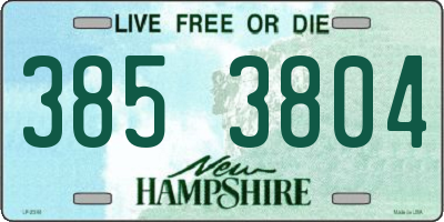 NH license plate 3853804