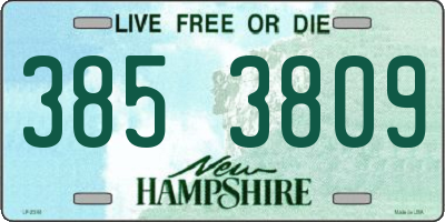 NH license plate 3853809