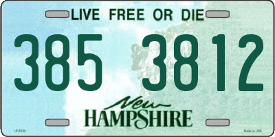 NH license plate 3853812