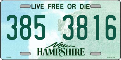 NH license plate 3853816