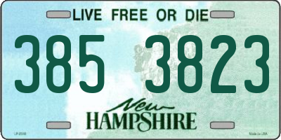 NH license plate 3853823