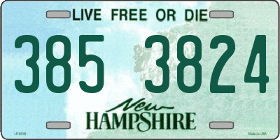 NH license plate 3853824