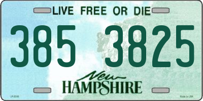 NH license plate 3853825