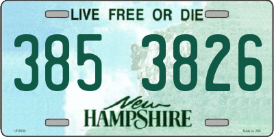 NH license plate 3853826