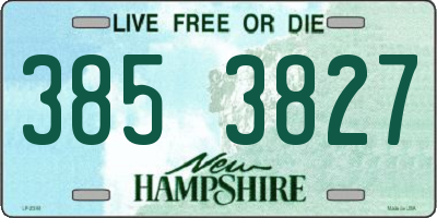 NH license plate 3853827