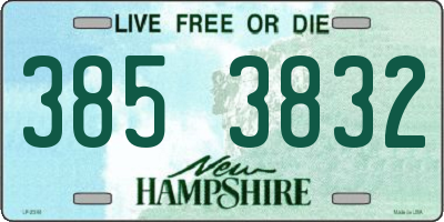 NH license plate 3853832