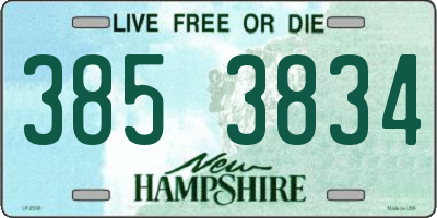 NH license plate 3853834