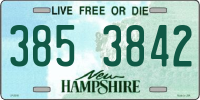 NH license plate 3853842