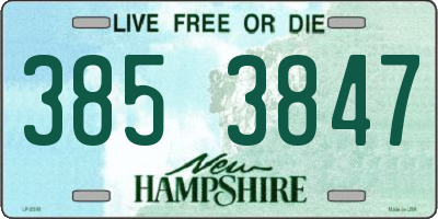 NH license plate 3853847