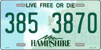 NH license plate 3853870