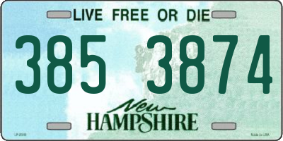 NH license plate 3853874