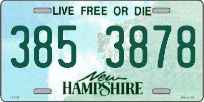 NH license plate 3853878