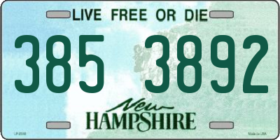 NH license plate 3853892