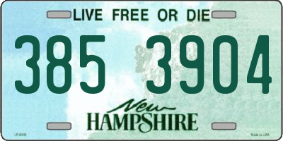NH license plate 3853904