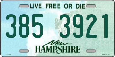 NH license plate 3853921