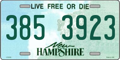 NH license plate 3853923