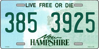 NH license plate 3853925