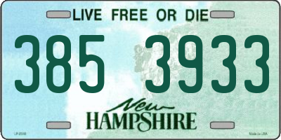 NH license plate 3853933