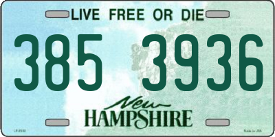 NH license plate 3853936