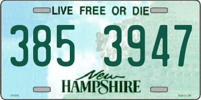 NH license plate 3853947