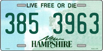 NH license plate 3853963