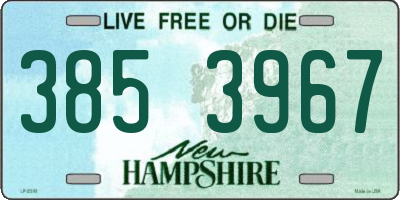 NH license plate 3853967