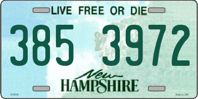 NH license plate 3853972