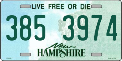 NH license plate 3853974