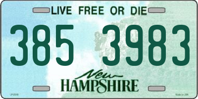 NH license plate 3853983