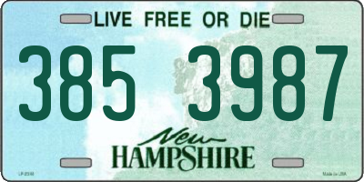 NH license plate 3853987