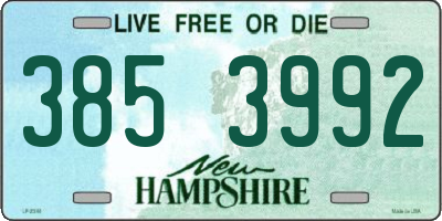 NH license plate 3853992